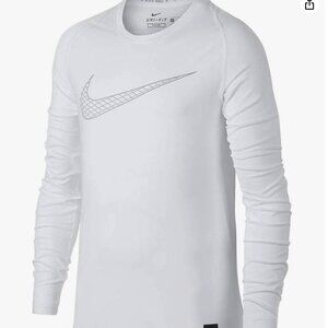 Nike Pro Dri-FIT Compression Shirt White Youth XS • Long Sleeve Base Layer